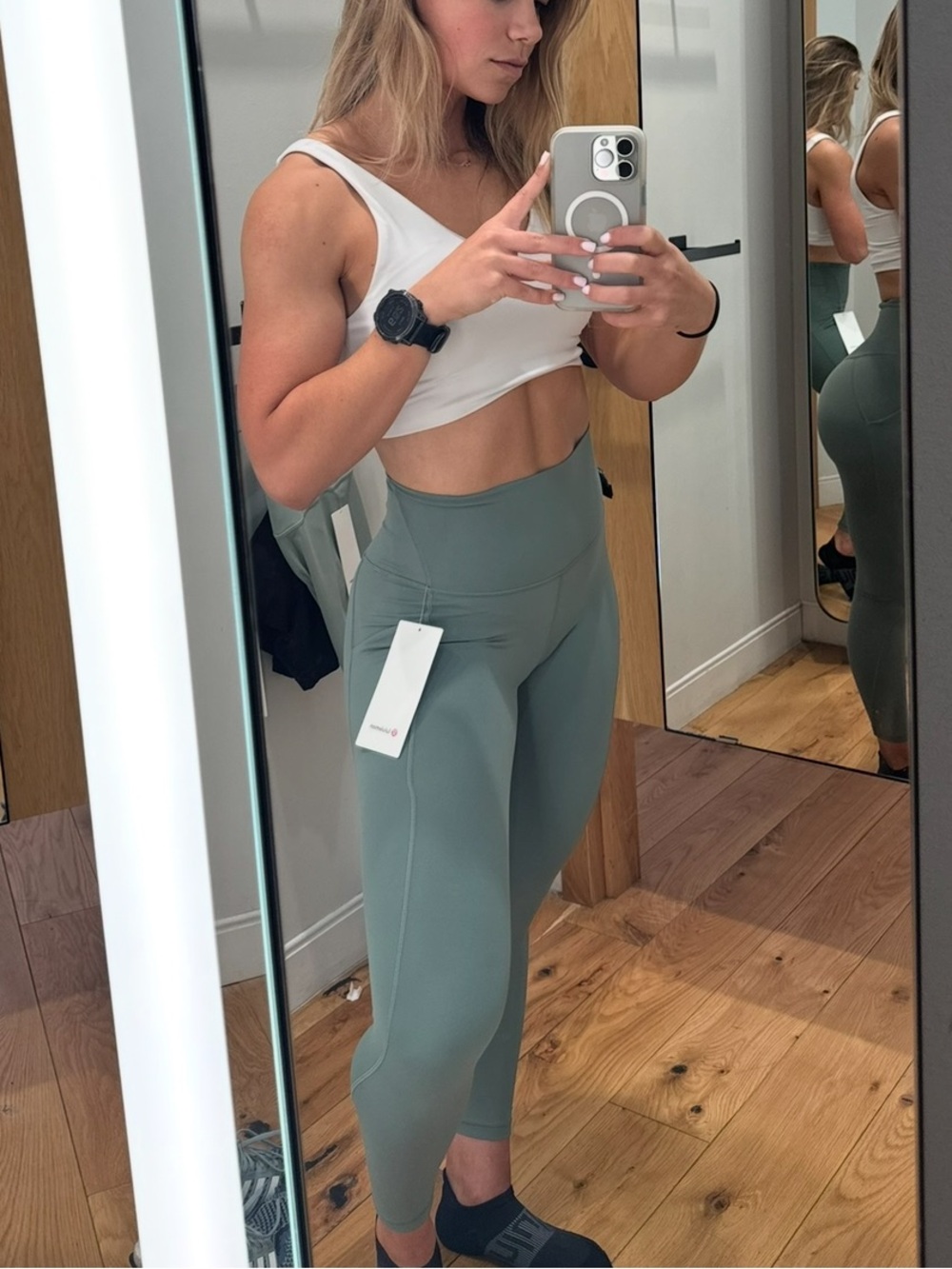 lululemon High-Waist Forest Green Leggings